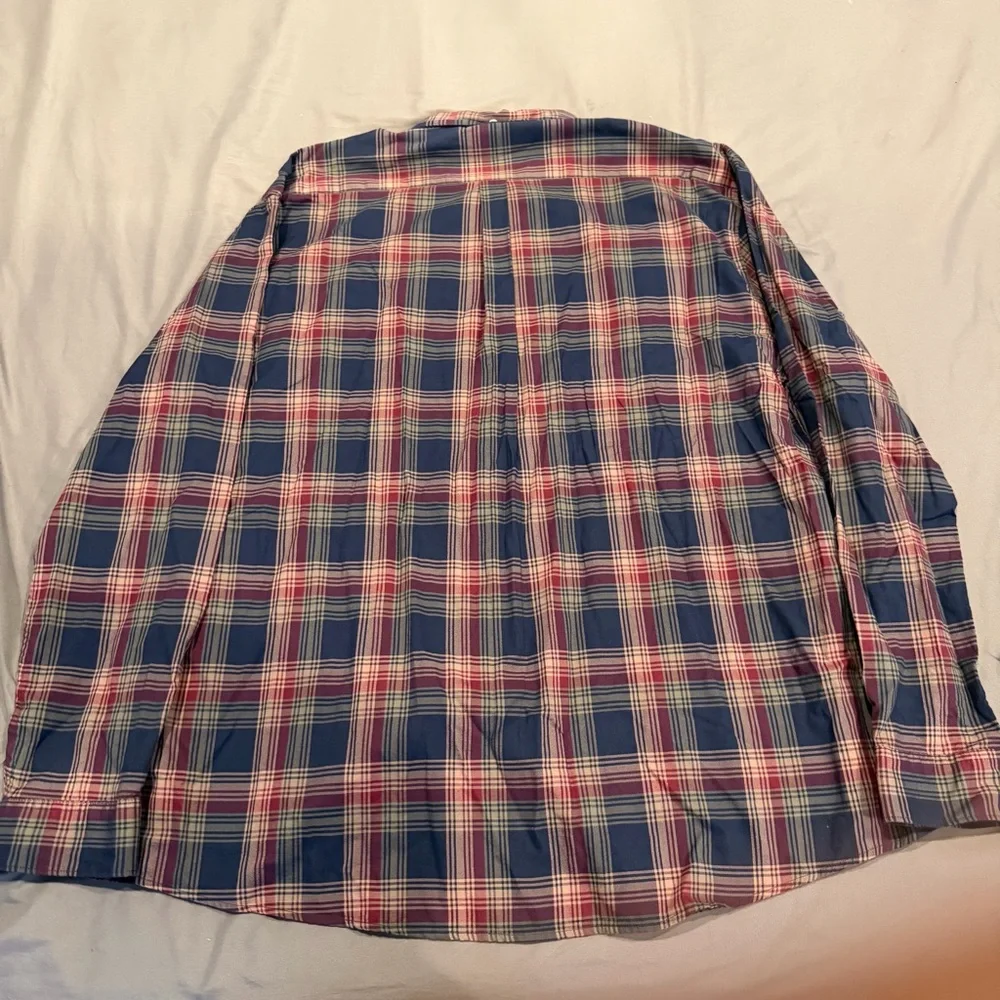 Barbour Men's Navy and‎ Red Check Shirt